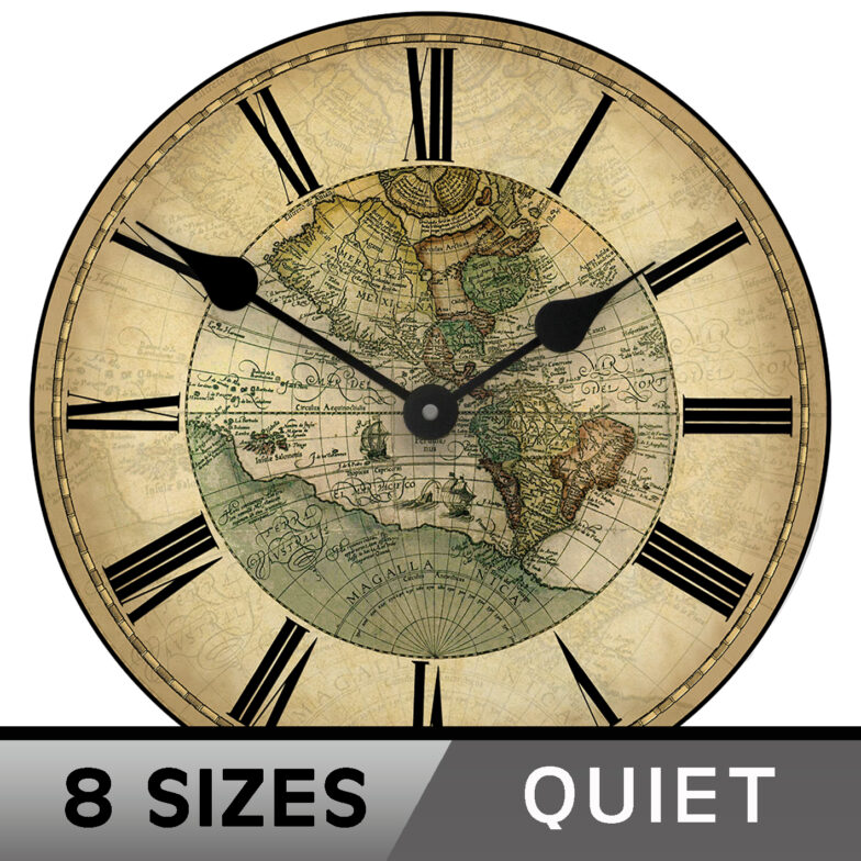 1596 World map clock new 8