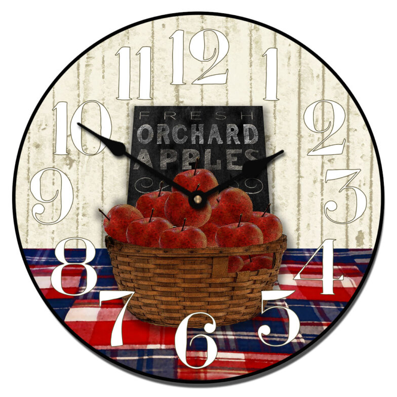Apple Basket Clock