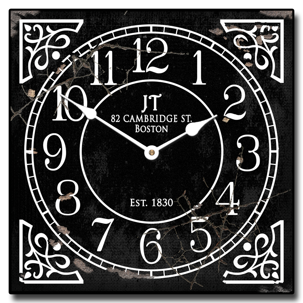 Rusty Square Black Clock The Big Clock Store Online